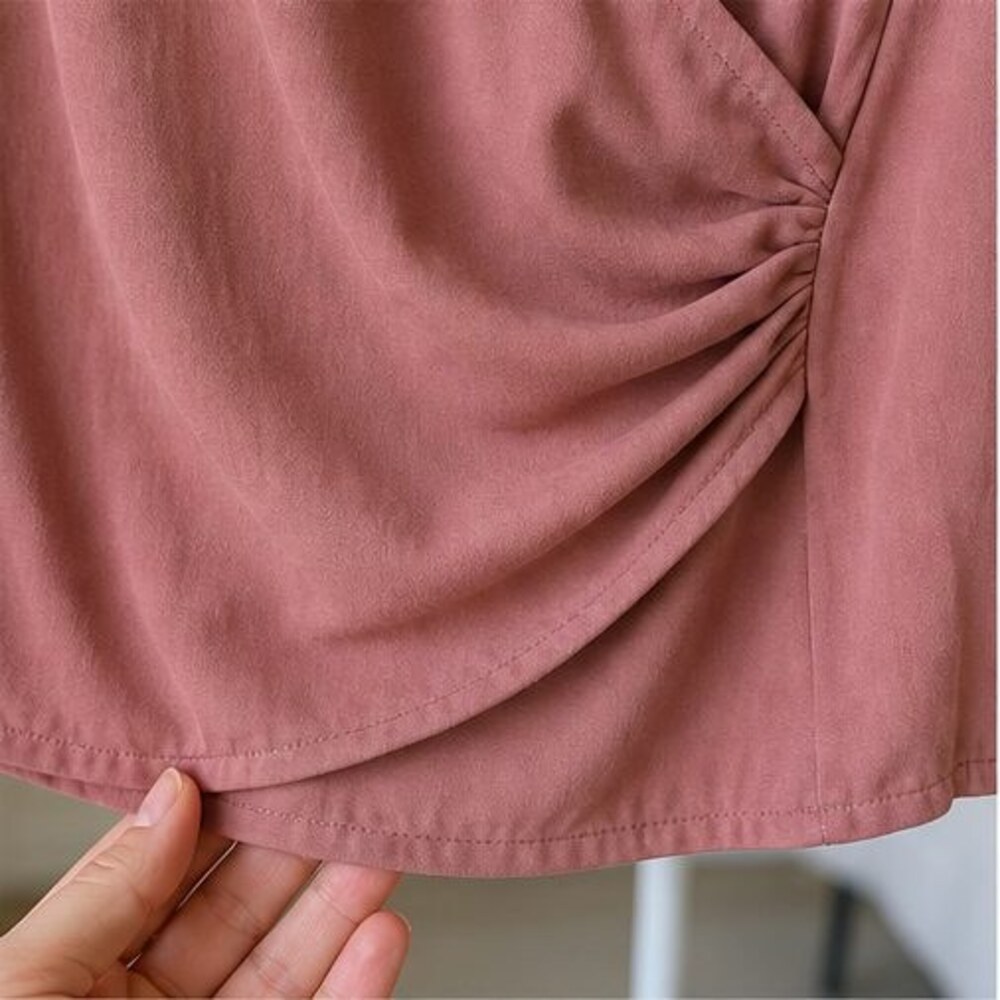 Rust Pleated Blouse - Picture 6 of 6